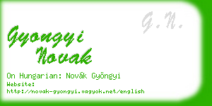 gyongyi novak business card