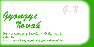 gyongyi novak business card